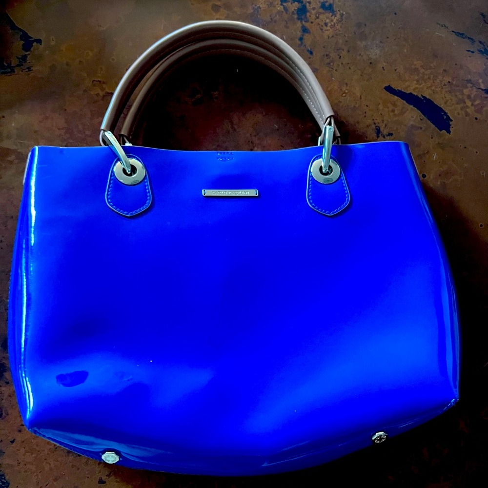 Carlo Pazolini blue patent leather purse